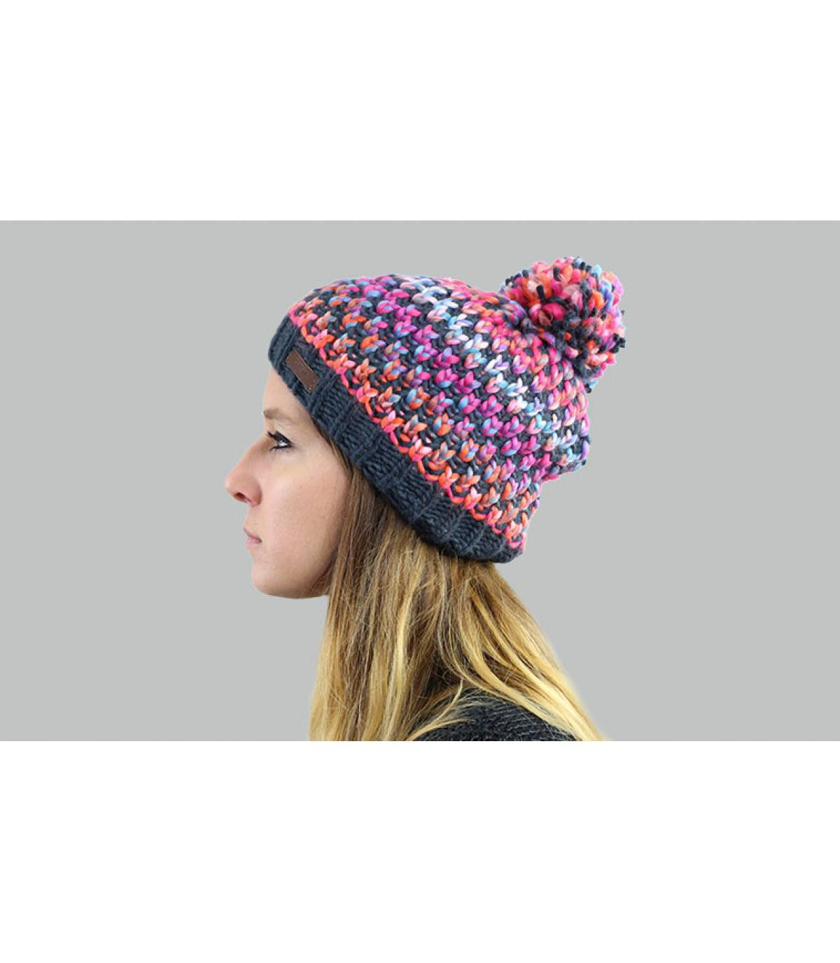 cap nappa multicolor Barts Nicole Beanie charcoal